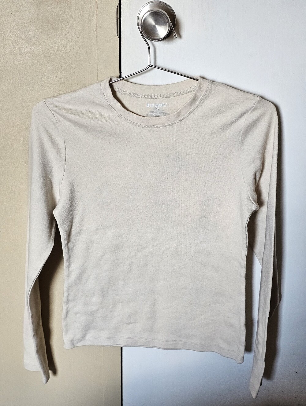 Junior Teen Girls No Boundaries Y2K Long Sleeve Ribbed Crew Shirt Size M Medium